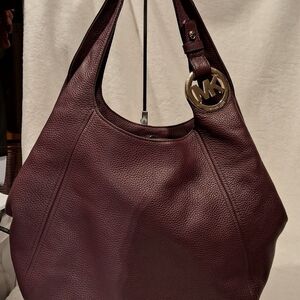 Michael Kors Dark Burgundy Hobo Bag Open To Offers